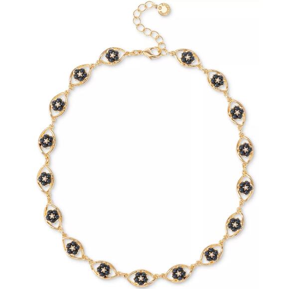 CHARTER CLUB Gold-Tone Imitation Pearl Flower All-Around Collar Necklace - Picture 1 of 4
